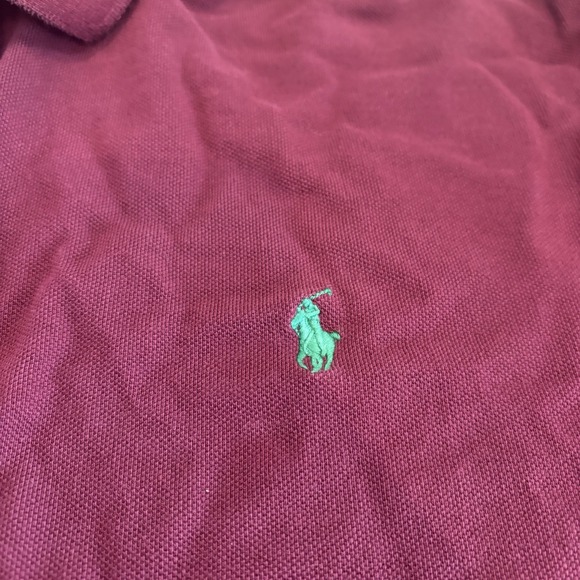 Ralph‎ Lauren Polo Shirt 2XB 2TG Burgundy Small Pony  Classic Fit Preppy - Picture 6 of 7